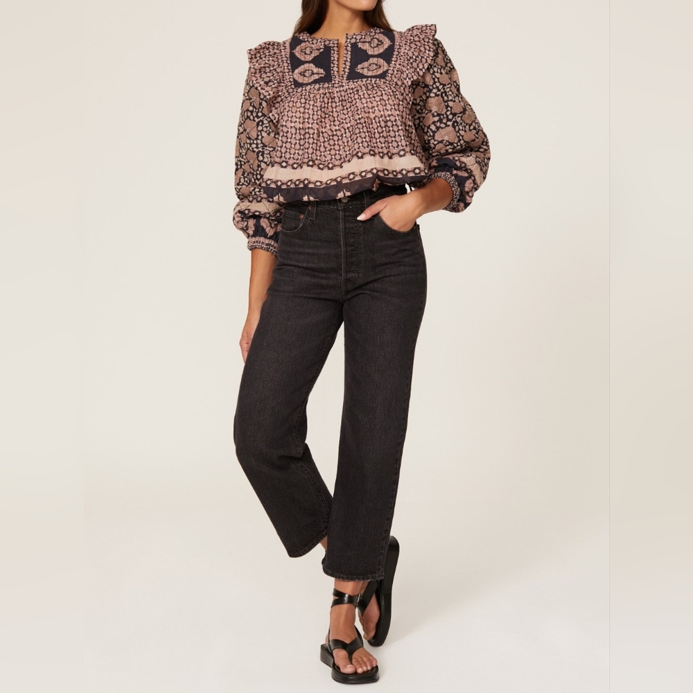 Sea New York Lilac Margo Quilted Blouse
